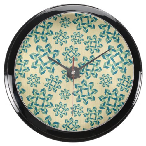 christmas pattern,crystals,snow,aquamarine,teal,vi aquavista clock