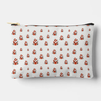 Christmas pattern - Cute red fox seamless pattern Accessory Pouch