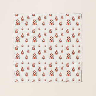 Christmas pattern - Cute red fox seamless pattern Scarf