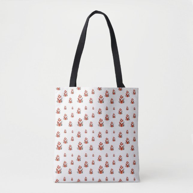 Christmas pattern - Cute red fox seamless pattern Tote Bag (Front)
