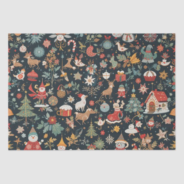 Christmas 🎄 Pattern Design on Tissue Paper (Front)
