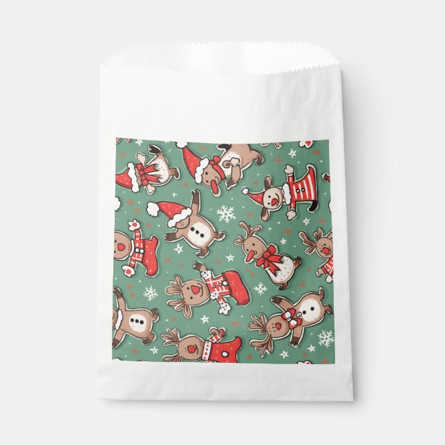 Christmas Pattern Envelope Favor Bag (Front)