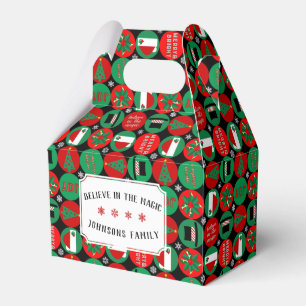 Christmas Pattern Favor Boxes