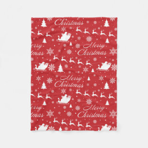 Christmas pattern fleece blanket