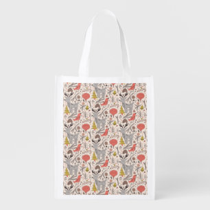 Christmas pattern  grocery bag