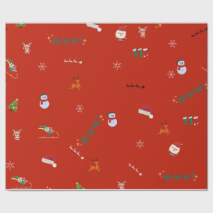 Christmas pattern HO! HO! HO! Wrapping Paper
