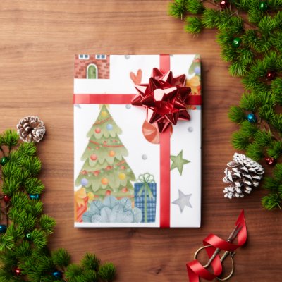 Christmas Pattern Illustration Wrapping Paper