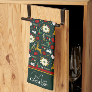 Christmas pattern kitchen towel