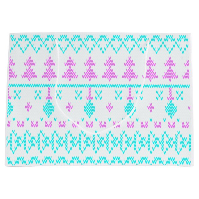 Christmas pattern large gift bag (Front)