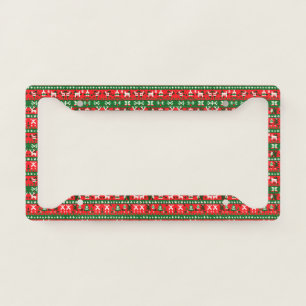 Christmas Pattern License Plate Frame