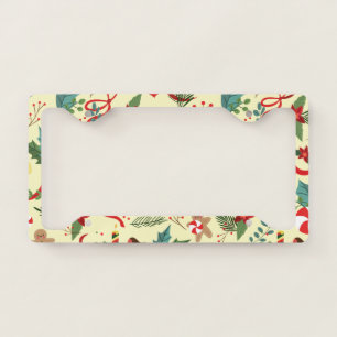 Christmas Pattern License Plate Frame