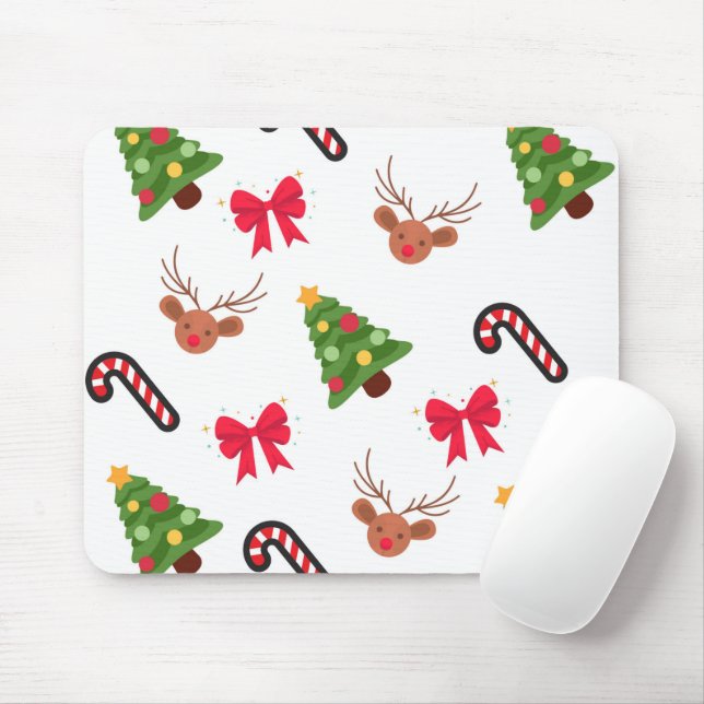 Christmas pattern mouse pad (With Mouse)