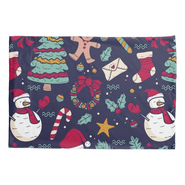 Christmas Pattern Pillow Case (Back)