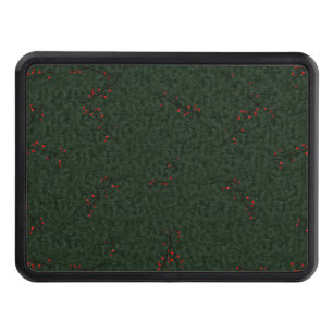 Christmas Pattern Pine Needles and Red Berries Hitch Cover