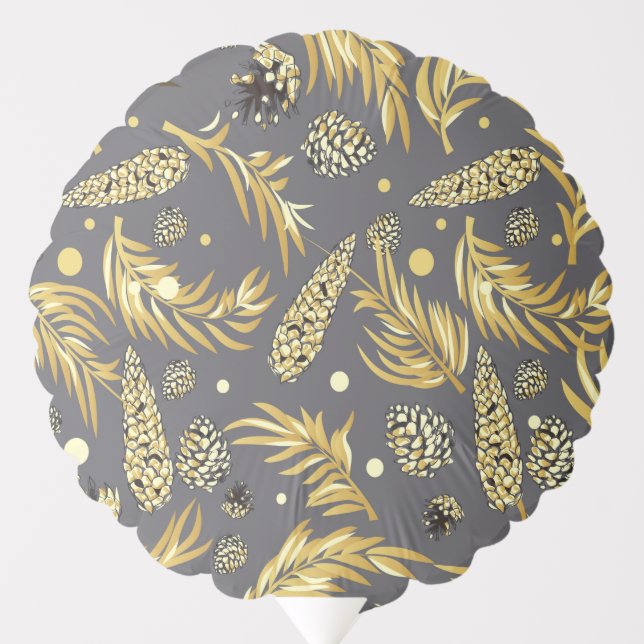 Christmas Pattern, Pine Snow 2 Balloon (Front)
