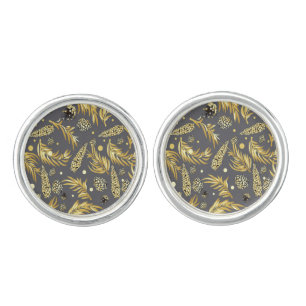 Christmas Pattern, Pine Snow 2 Cufflinks