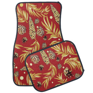 Christmas Pattern, Pine Snow 3 Car Floor Mat
