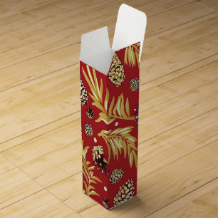 Christmas Pattern, Pine Snow 3 Wine Box