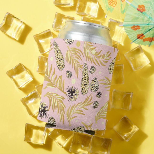 Christmas Pattern, Pine Snow 4 Can Cooler (In Situ Summer)