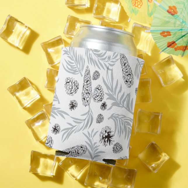 Christmas Pattern, Pine Snow 7 Can Cooler (In Situ Summer)