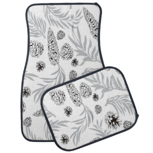 Christmas Pattern, Pine Snow 7 Car Floor Mat