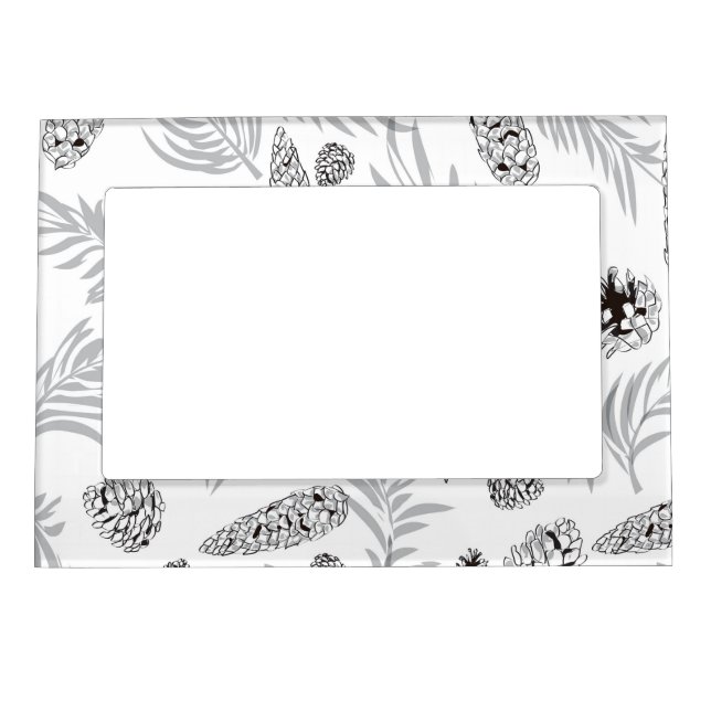 Christmas Pattern, Pine Snow 7 Magnetic Frame (Front)
