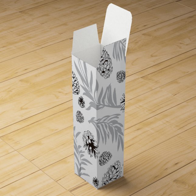 Christmas Pattern, Pine Snow 7 Wine Box (Opened)