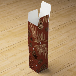 Christmas Pattern, Pine Snow 8 Wine Box