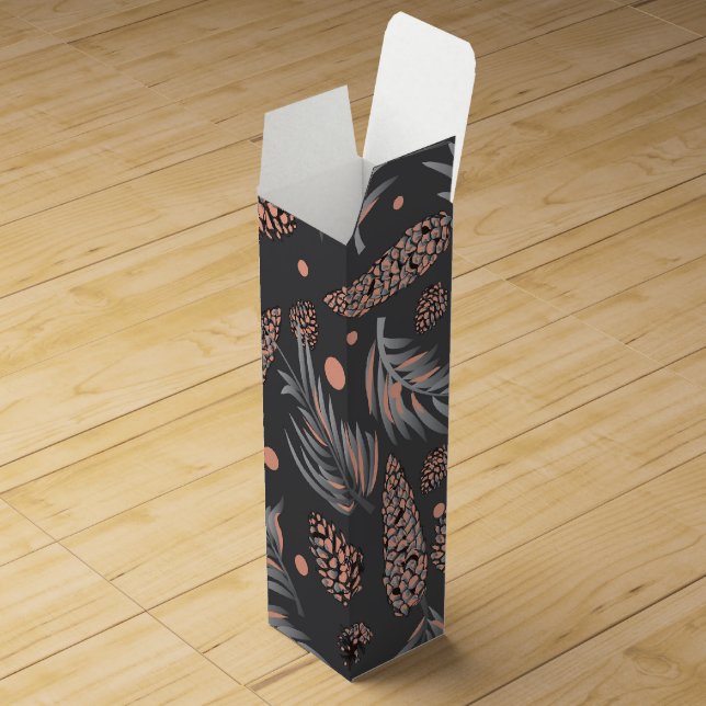 Christmas Pattern, Pine Snow Wine Box (Opened)