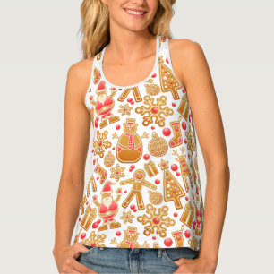 Christmas Pattern-Santa Claus Tree Rudolph Snowman Tank Top