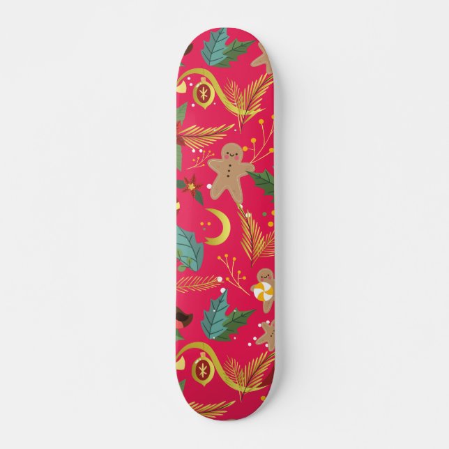 Christmas Pattern Skateboard (Front)
