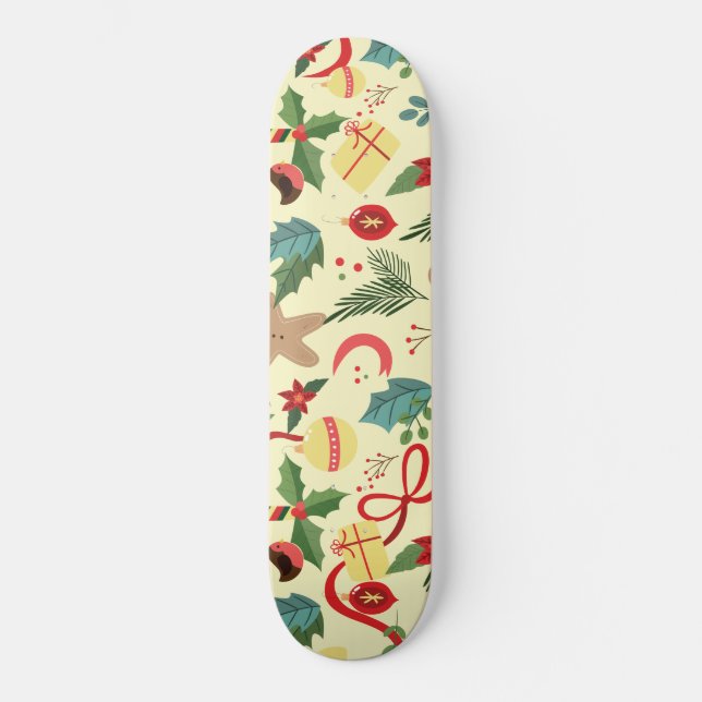 Christmas Pattern Skateboard (Front)