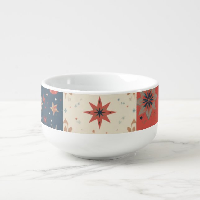 Christmas pattern soup mug (Front)