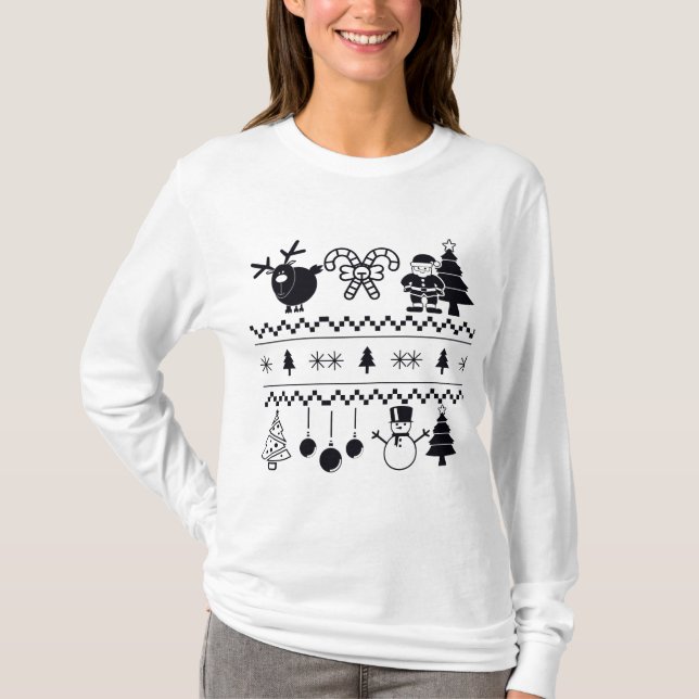 Christmas pattern T-Shirt (Front)