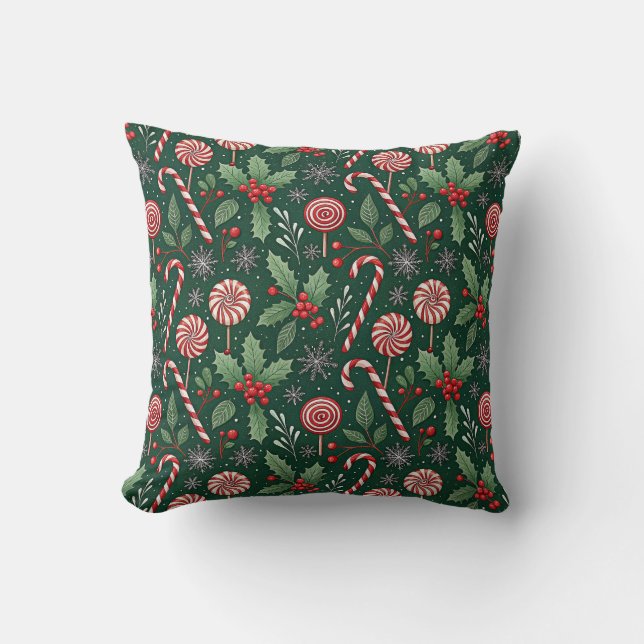 Christmas Pattern Throw Pillow (Front)