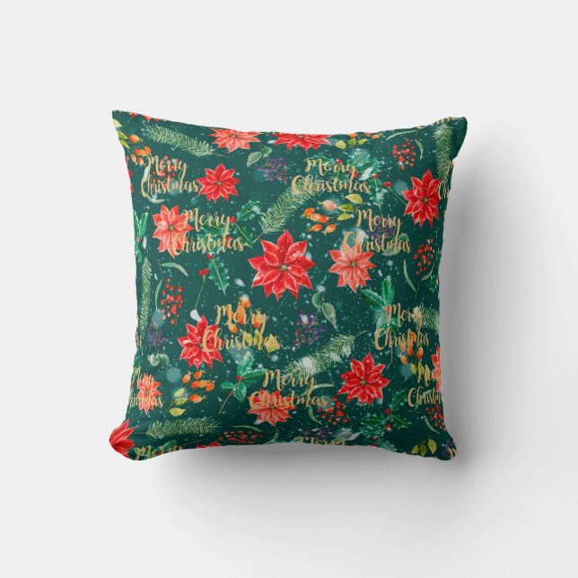 Christmas pattern throw pillow (Front)