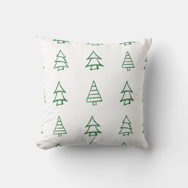 Christmas Pattern Throw Pillow (Front)