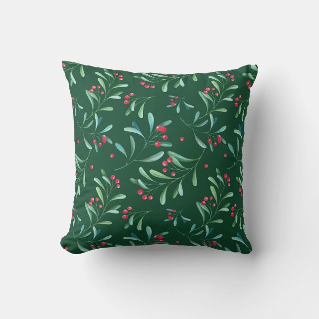 Christmas Pattern Throw Pillow (Front)