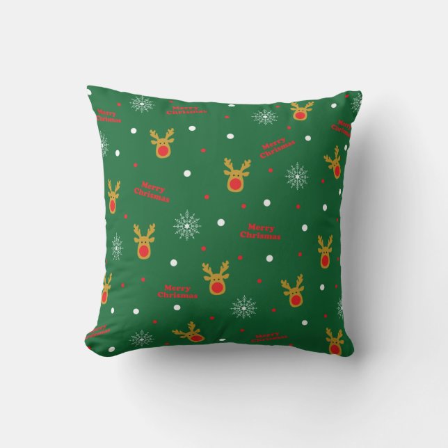Christmas pattern throw pillow (Front)