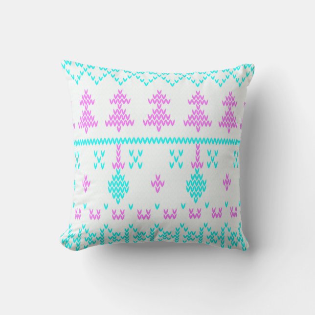 Christmas pattern , throw pillow (Front)