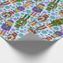 Christmas Pattern With Nutcracker And Snowflakes