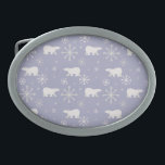 Christmas pattern with polar bears and snowflakes belt buckle<br><div class="desc">Seamless pattern with polar bears</div>
