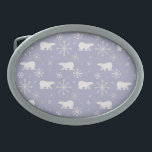 Christmas pattern with polar bears and snowflakes belt buckle<br><div class="desc">Seamless pattern with polar bears</div>