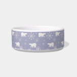 Christmas pattern with polar bears and snowflakes bowl<br><div class="desc">Seamless pattern with polar bears</div>