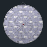 Christmas pattern with polar bears and snowflakes dart board<br><div class="desc">Seamless pattern with polar bears</div>