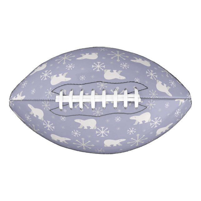 Christmas pattern with polar bears and snowflakes football (Front)
