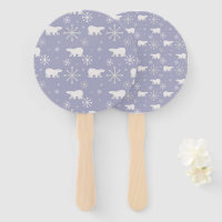 Christmas pattern with polar bears and snowflakes