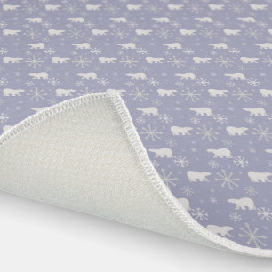 Christmas pattern with polar bears and snowflakes outdoor rug
