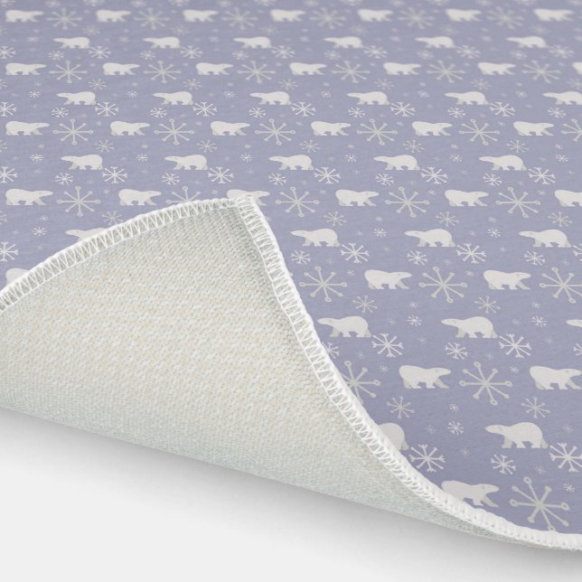 Christmas pattern with polar bears and snowflakes outdoor rug (Outdoor)