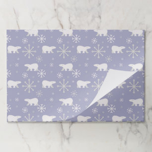 Christmas pattern with polar bears and snowflakes paper pad